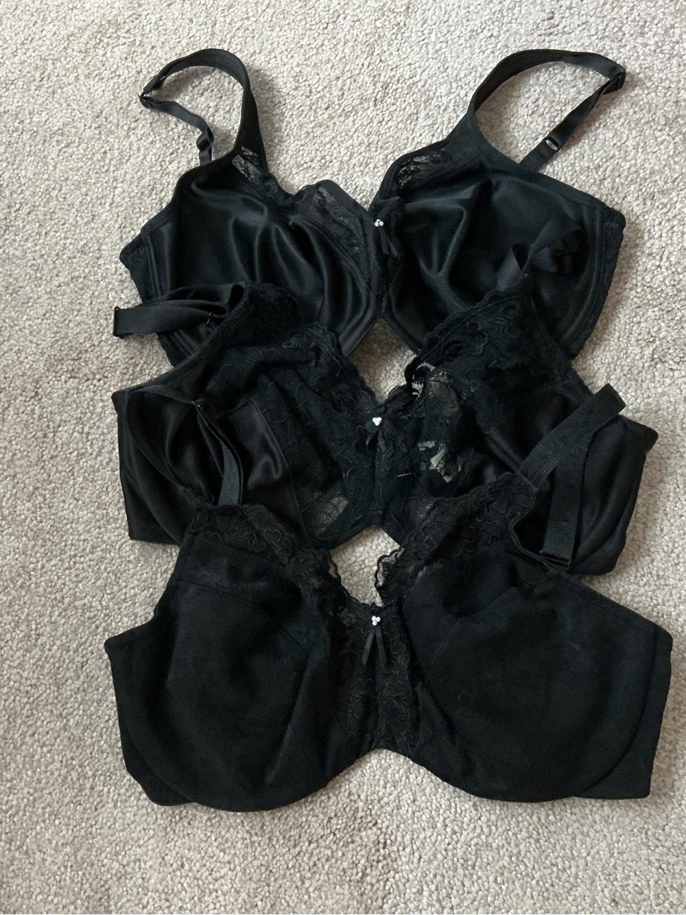 BUNDLE OF “3” WACOAL BRAS— BLACK. 34 DD - Picture 2 of 10